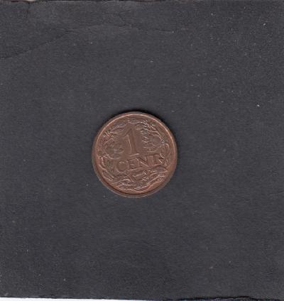 Beschrijving: 1 Cent WILHELMINA 